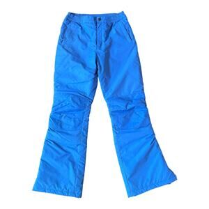 Youth insulated glacier blue grow-a-long snow pants for skiing and snowboarding